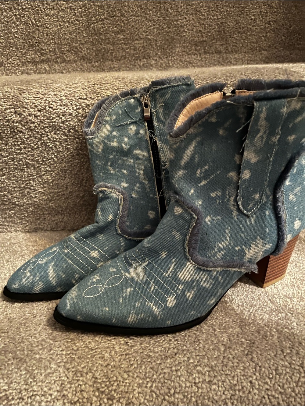 Denim Cowboy Boots